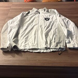 Antigua Silver and Light Gray Athletic Jacket - XL